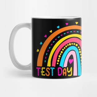 Test Day Funny Exam Testing Leopard Rainbow Teacher Life Mug